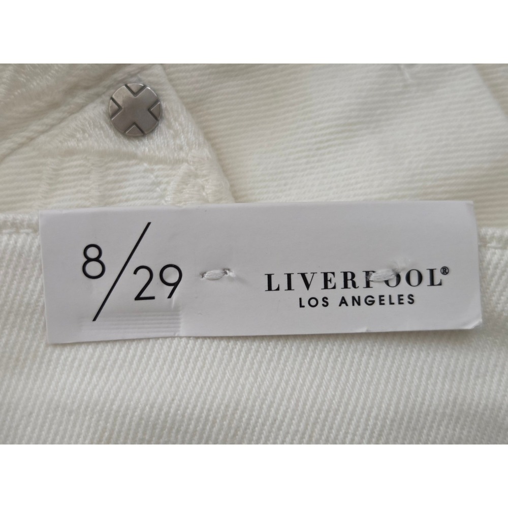 Liverpool The Stride Jeans Wide Leg Floral Pants Womens 8/29 Ivory NWT $139 - Picture 8 of 11